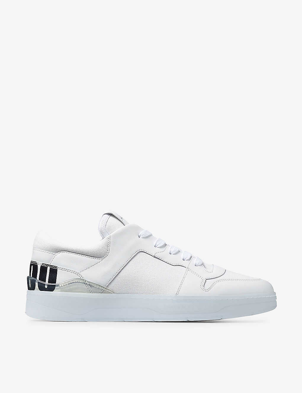Jimmy Choo Florent F Logo-print Leather And Cotton-canvas Low-top Trainers In White