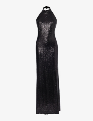 NEEDLE AND THREAD - Raindrop sequin-embellished recycled-polyester maxi  dress