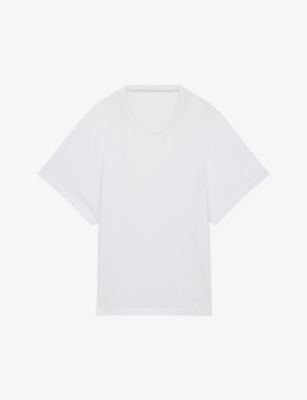 IRO: Edjy open-back relaxed-fit cotton T-shirt