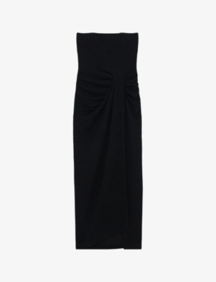 Iro Isidara Gathered Strapless Maxi Dress In Bla01