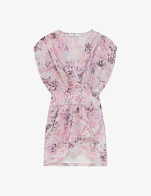 IRO: Tissina floral-print silk mini dress