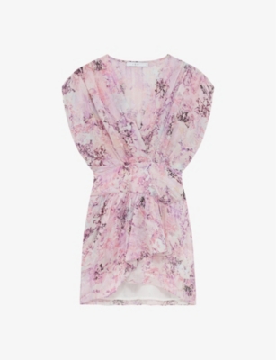 Shop Iro Women's Ecr18 Tissina Floral-print Silk Mini Dress