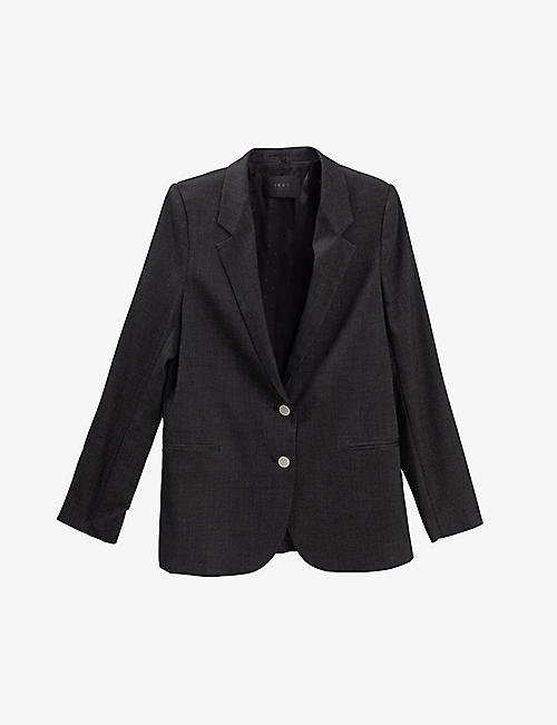 IKKS: Hooded single-breasted stretch-woven suit jacket