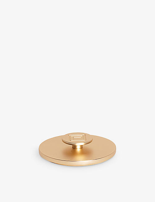 ASSOULINE: Brass logo-embossed candle lid