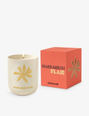 Shop Assouline Travel From Home Marrakech Flair Wax Travel Candle 319g In Creme