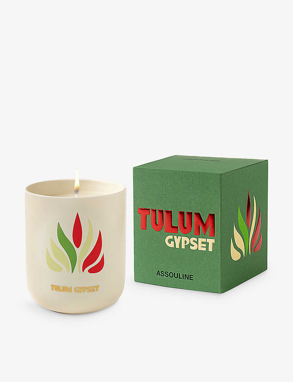 Shop Assouline Travel From Home Tulum Gypset Wax Travel Candle 319g In Creme