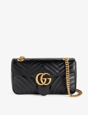 Gucci Marmont Quilted Leather Shoulder Bag In Nero/nero