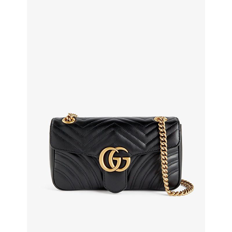 Gucci Marmont Quilted Leather Shoulder Bag In Nero/nero