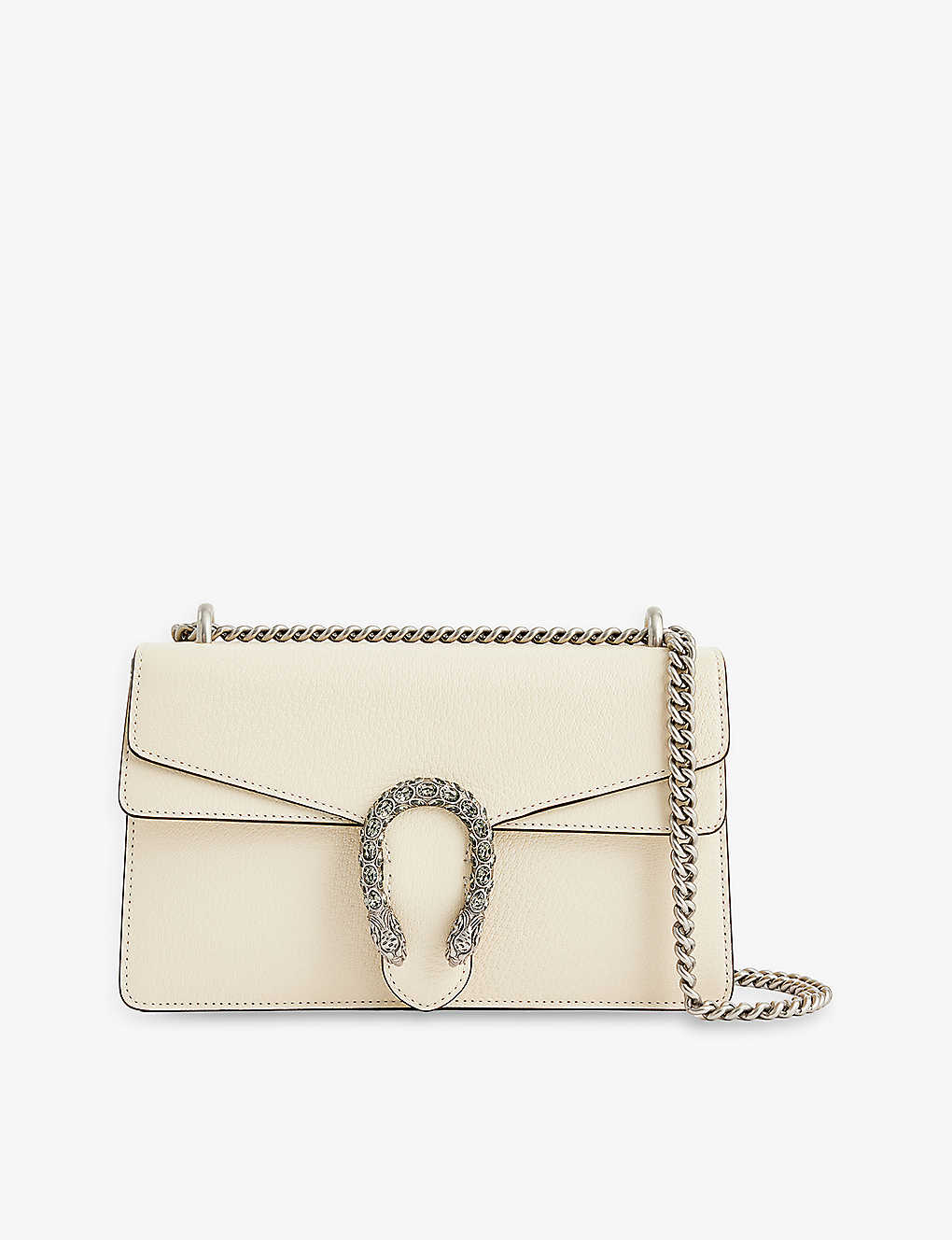 Gucci Dionysus Small Leather Cross-body Bag In Ivoire/black Diamond