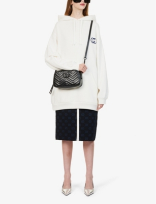 Gucci Marmont Leather Cross-body Bag In Nero/nero