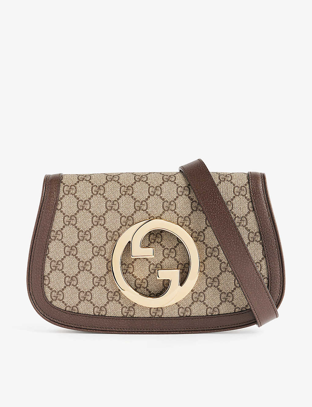 Shop Gucci Blondie Gg Supreme Canvas Shoulder Bag In Be.ebo/new Acero