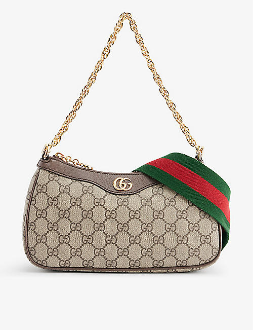 GUCCI: Ophidia small canvas shoulder bag