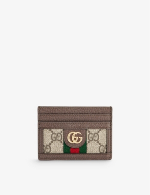 Gucci Ophdia Canvas Card Holder In B.eb/n.acero/vrv