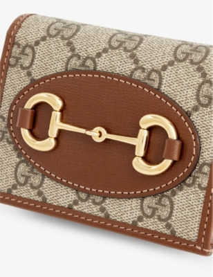 GUCCI: 1955 Horsebit canvas wallet