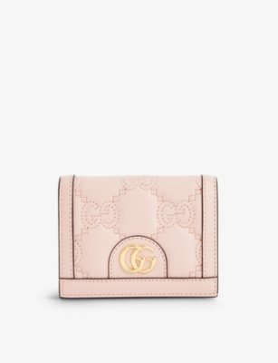 GG Matelasse Leather Wallet in Pink - Gucci