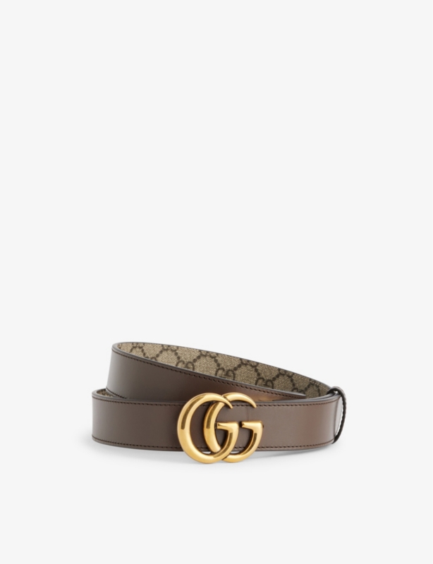 Marmont Double G reversible leather belt