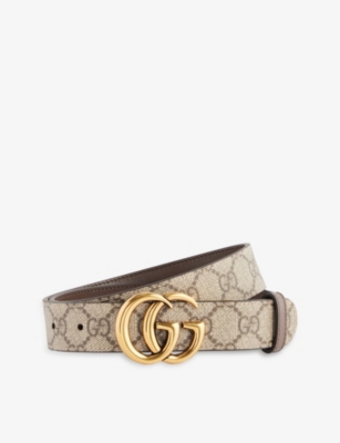 GUCCI: Marmont Double G reversible leather belt