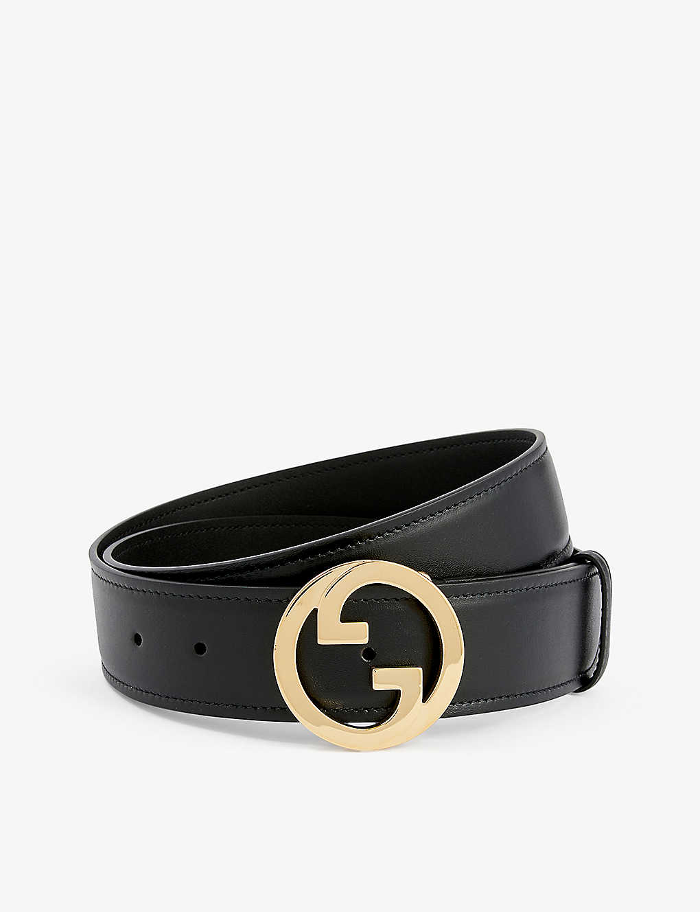 Gucci Womens Black Blondie Logo-buckle Leather Belt
