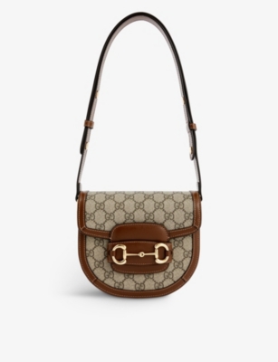 GUCCI: Horsebit 1955 mini canvas cross-body bag