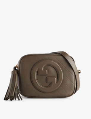 GUCCI Blondie branded leather shoulder bag Selfridges