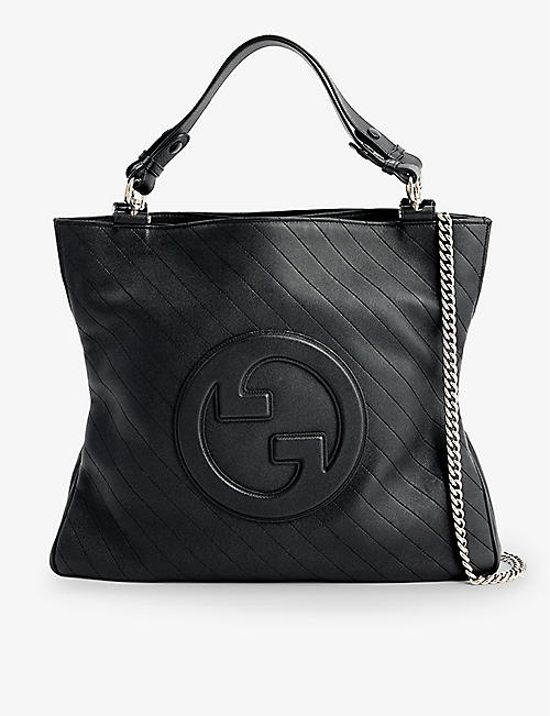 GUCCI: Blondie branded leather tote bag