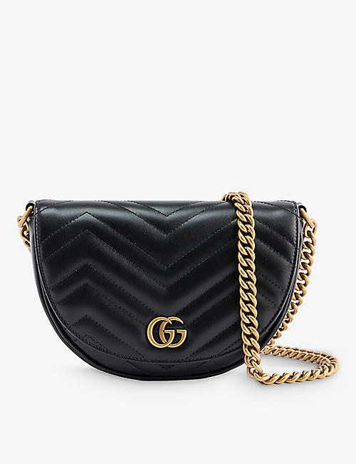 GUCCI: GG Marmont brand-plaque leather cross-body bag