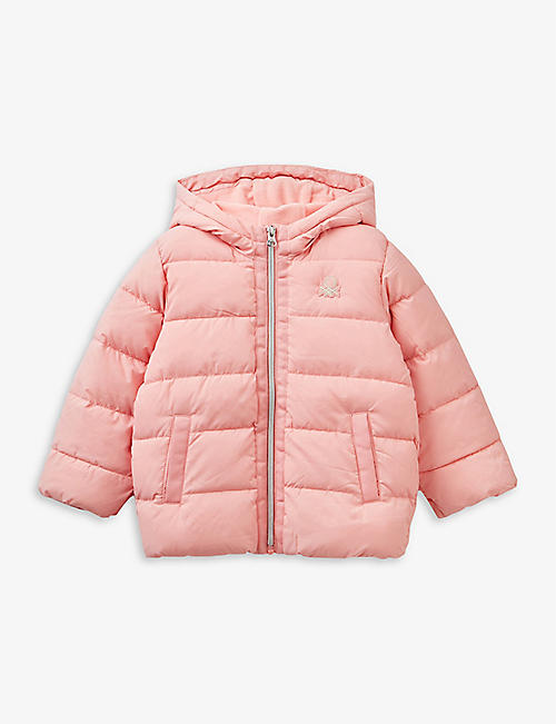 BENETTON: Logo-embroidered quilted puffer jacket 18 months-6 years