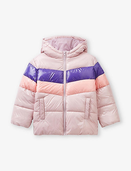 BENETTON: Colour-block padded woven jacket 18 months - 6 years