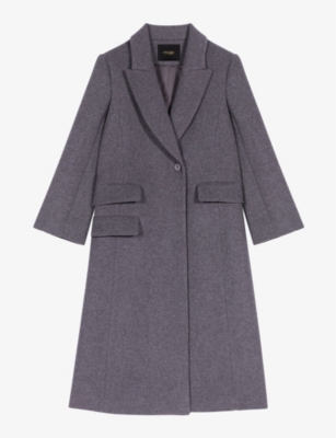 maje textured double faced coat
