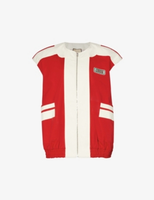 Gucci Jacket In Live Red/natural/mix