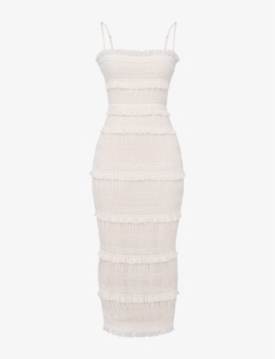 HOUSE OF CB: Solana pleated stretch-woven maxi dress