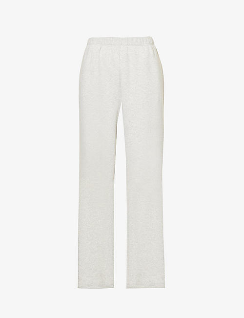 GOOD AMERICAN: Wide-leg mid-rise cotton-blend trousers
