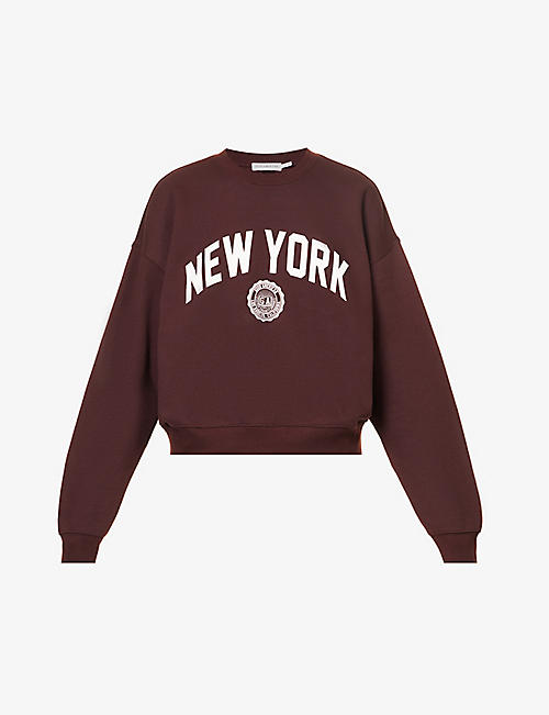 GOOD AMERICAN: New York relaxed-fit cotton-blend sweatshirt