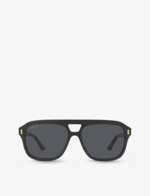 GUCCI: GC002033 GG1263S rectangle-frame acetate sunglasses