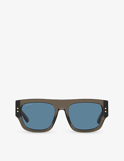GUCCI: GC002018 GG1262S rectangle-frame acetate sunglasses