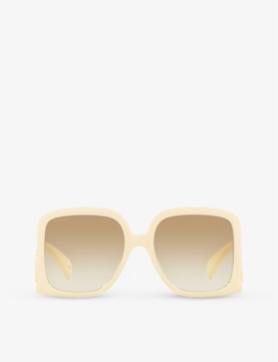 GUCCI: GC002056 GG1326S rectangle-frame acetate sunglasses
