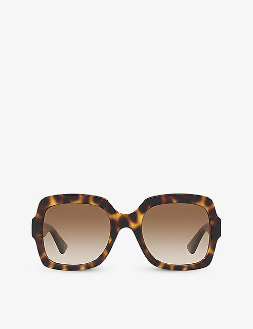 GUCCI: GG1337S rectangle-frame acetate sunglasses