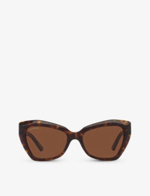 Shop Balenciaga Womens Brown Bb0271s Cat-eye Tortoiseshell Acetate Sunglasses