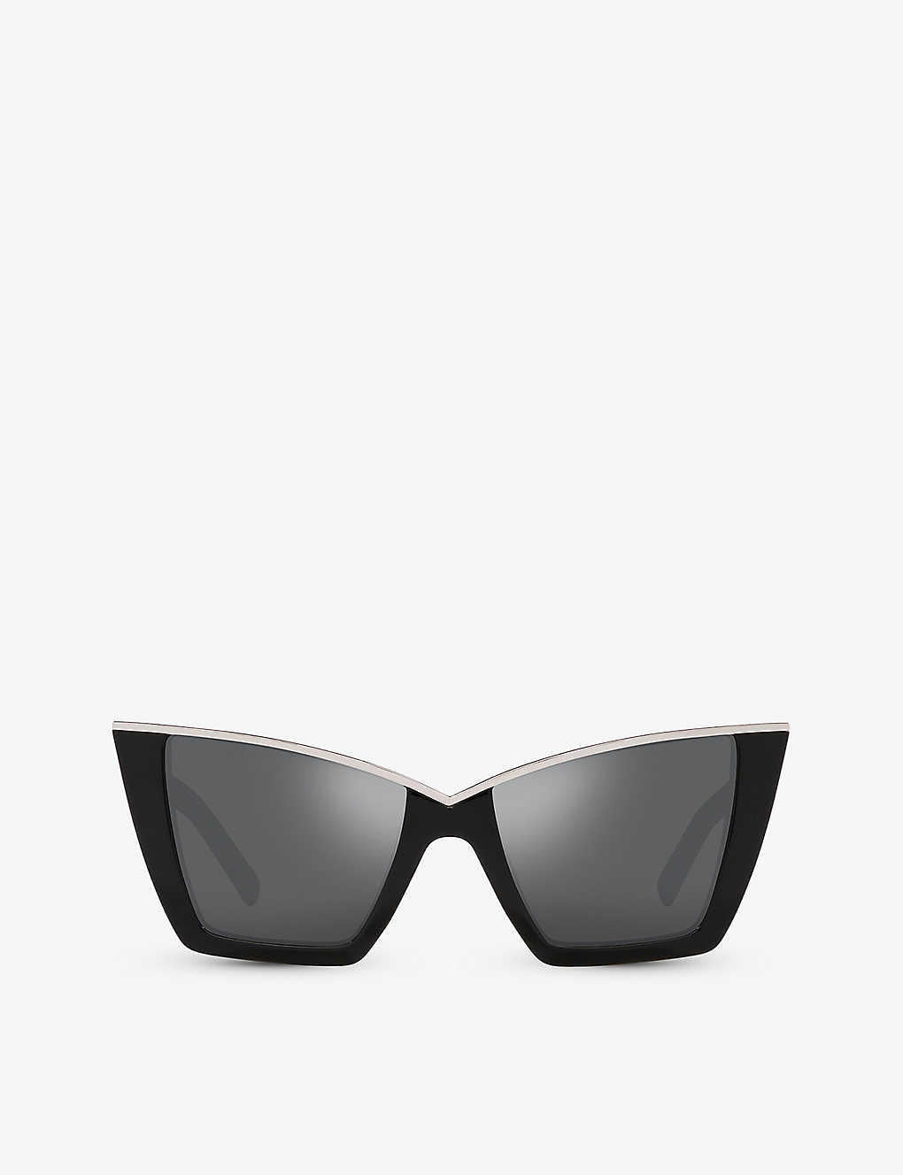 Saint Laurent 570 Acetate Cat Eye Sunglasses In Black