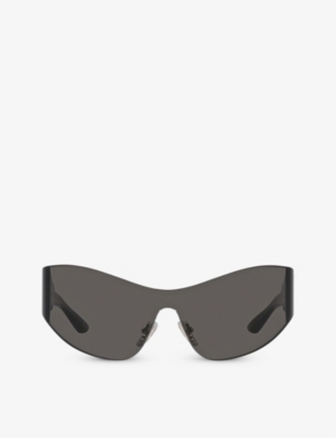 BALENCIAGA: BB0257S shield-frame acetate sunglasses