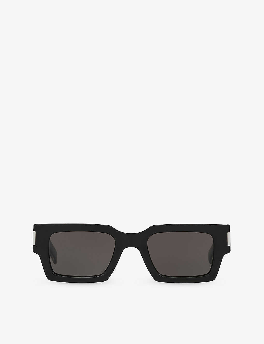 Saint Laurent Womens Black Ys000468 Rectangle-frame Acetate Sunglasses