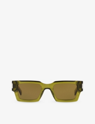 SAINT LAURENT: YS000459 rectangle-frame acetate sunglasses