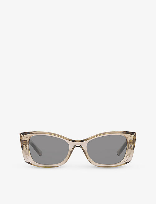 SAINT LAURENT: Women's SL593 rectangle-frame acetate sunglasses