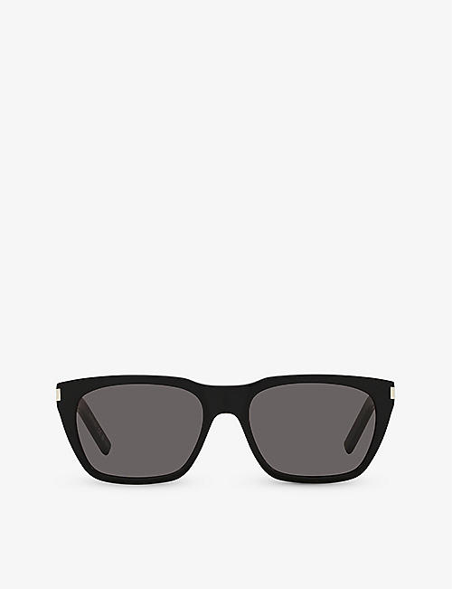 SAINT LAURENT: SL598 rectangle-frame acetate sunglasses