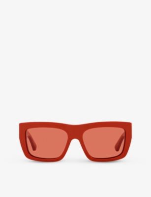 BOTTEGA VENETA: BV1178S rectangle-shape acetate sunglasses