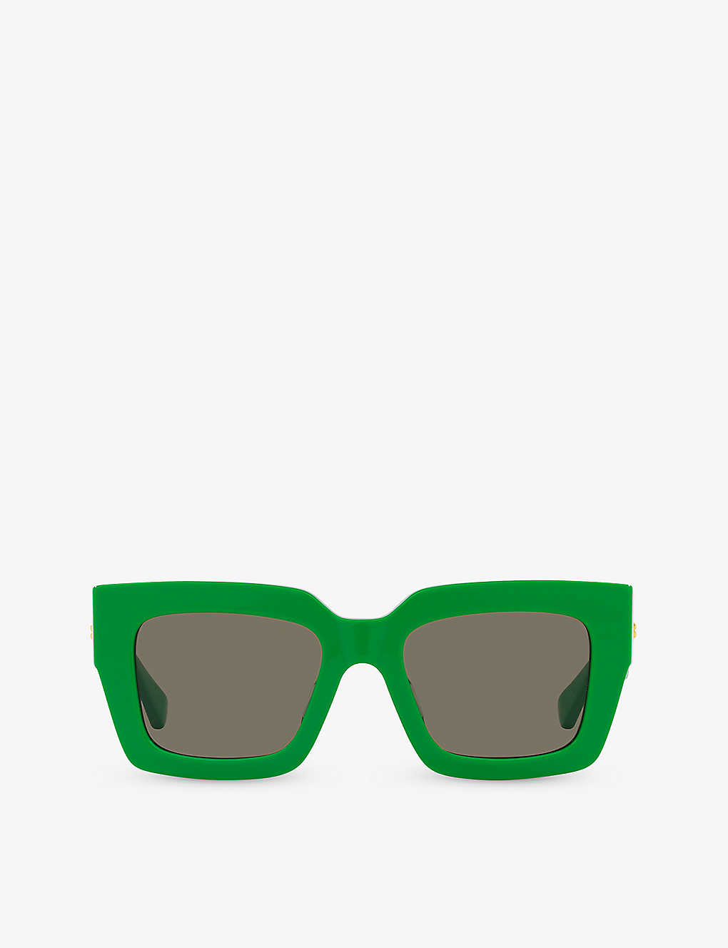 Bottega Veneta Womens Green 6j000394 Bv1212s Rectangle-frame Acetate Sunglasses