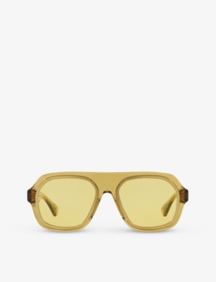 BOTTEGA VENETA: 6J000397 BV1217S rectangle-frame acetate sunglasses