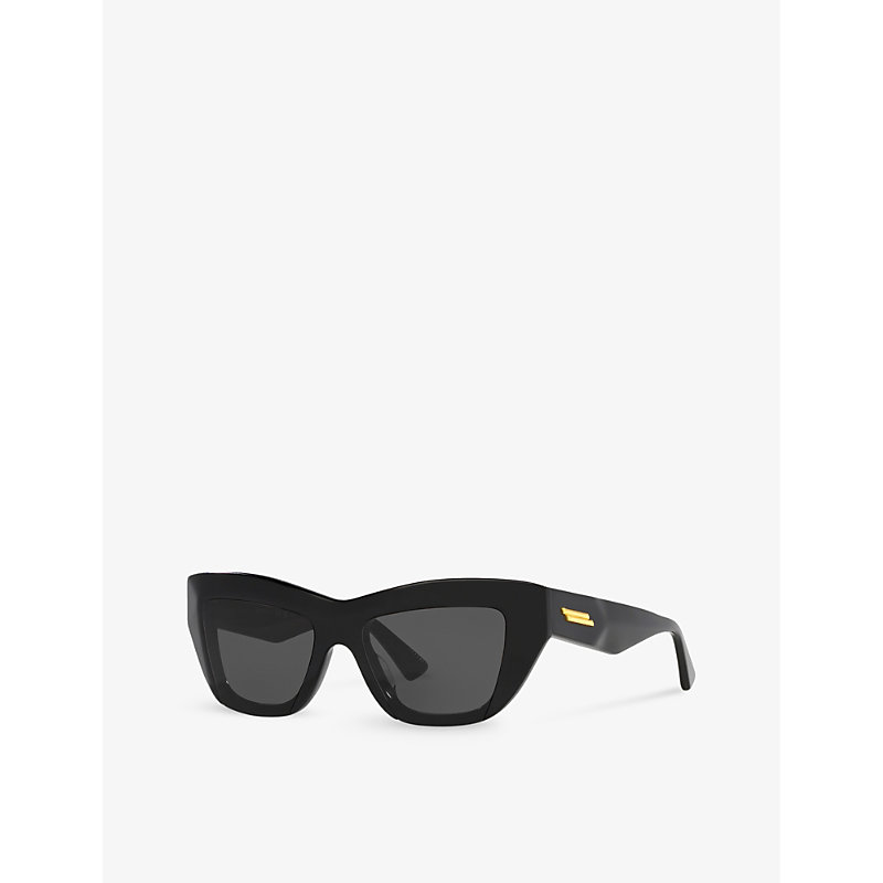 Shop Bottega Veneta Women's Black Bv1218s Square-frame Acetate Sunglasses