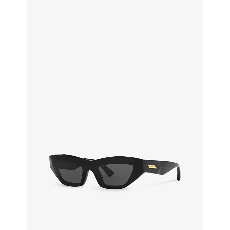 Shop Bottega Veneta Women's Black Bv1219s Cat-eye Acetate Sunglasses