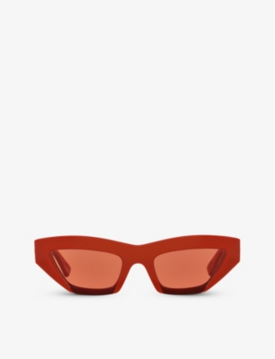 Bottega Veneta Womens Orange Bv1219s Cat-eye Acetate Sunglasses